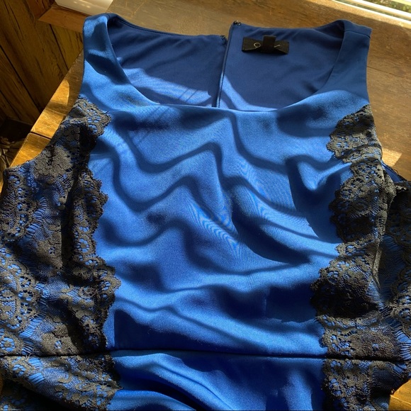 Jessica Simpson Black & Blue Sleeveless Cocktail Dress sz 10 - Picture 9 of 14